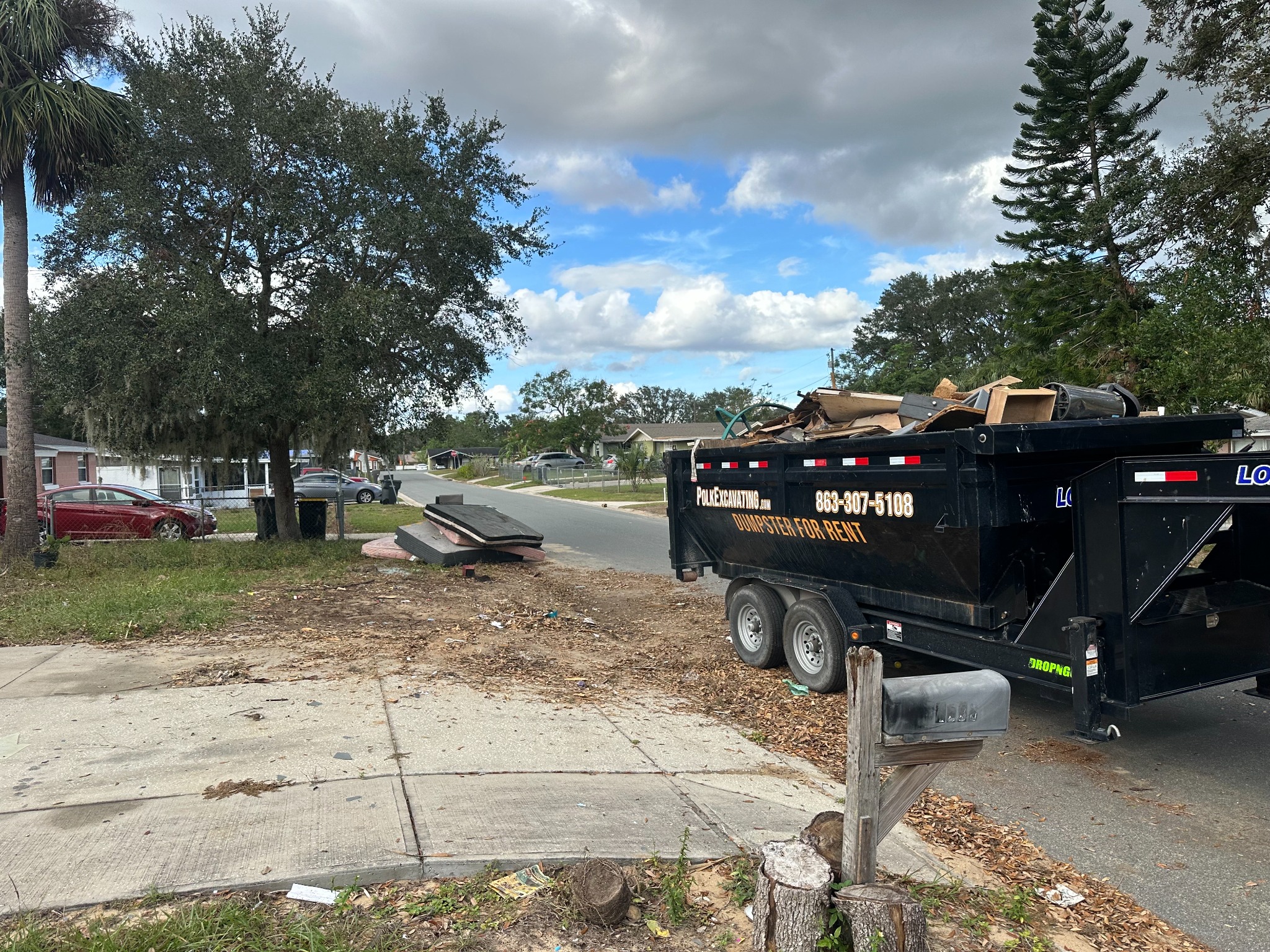 dumpster rental equipment project in Winter Haven Florida